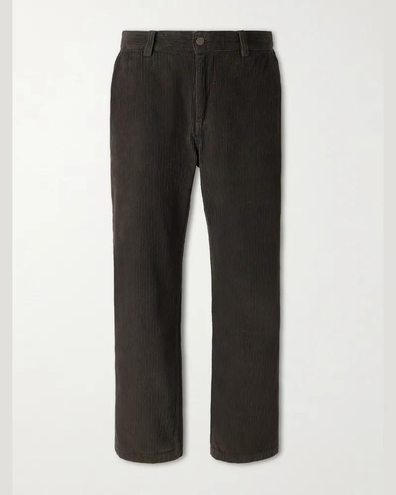 Corridor Gerade geschnittene Hose aus Baumwollcord Braun