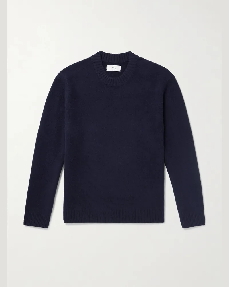 MR P. Brushed-Cashmere Sweater Blue