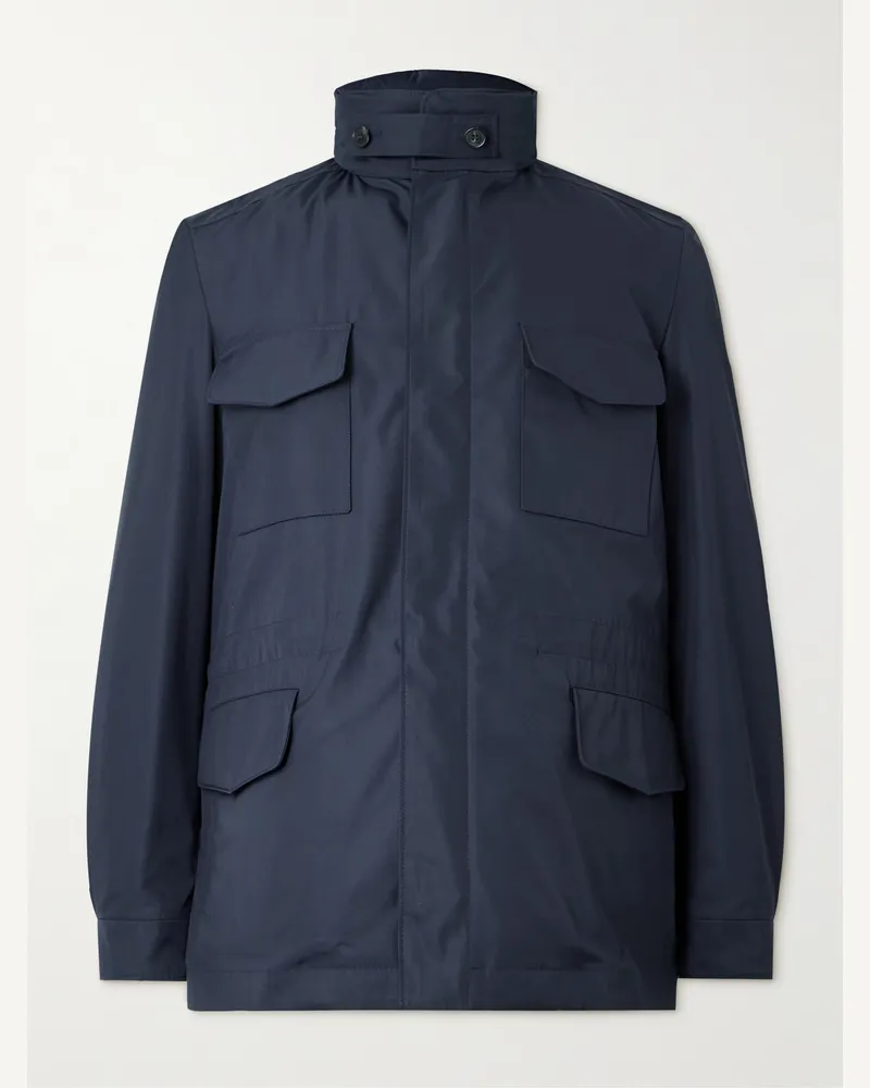 Loro Piana Traveller Jacke aus Shell Blau