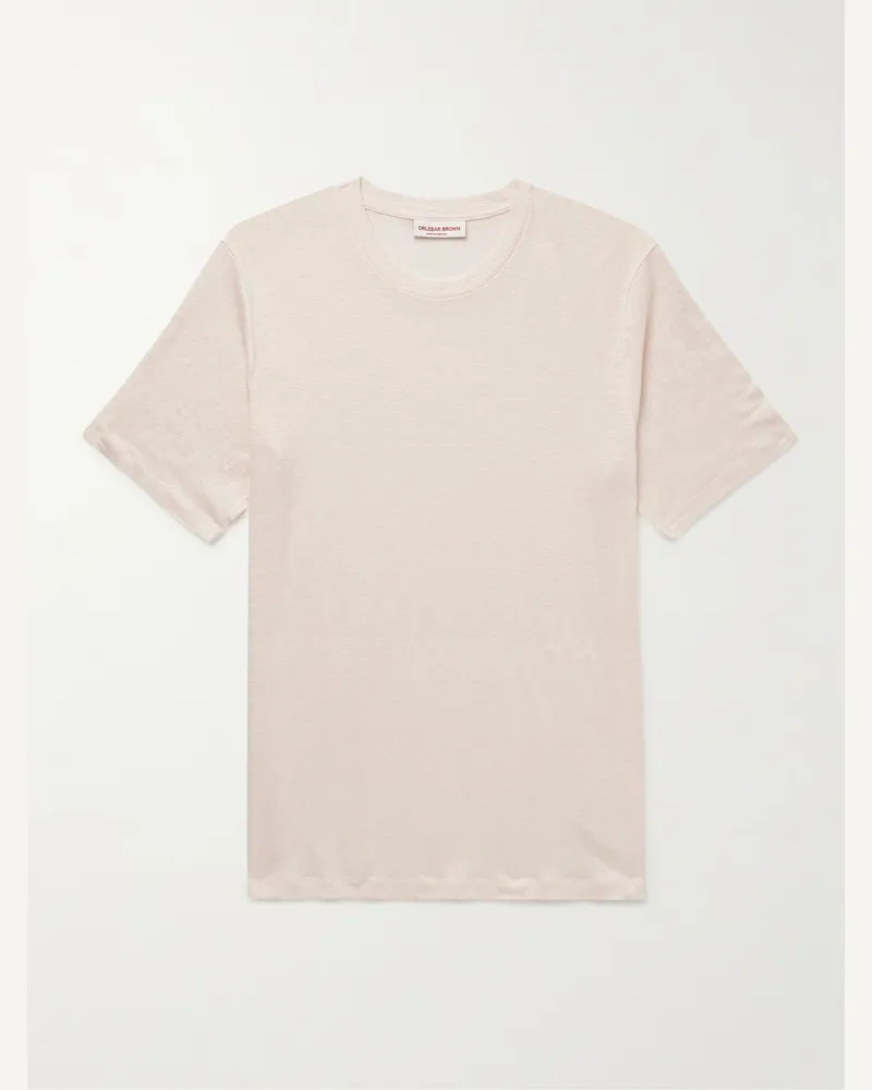 Orlebar Brown OB Standard T-Shirt aus Jersey aus einer Leinenmischung Neutral