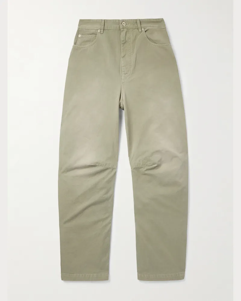 Loewe Paula's Ibiza Barrel-Hose aus Baumwoll-Twill Grün