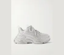 Triple S Rhinestone-Embellished Microfibre Sneakers