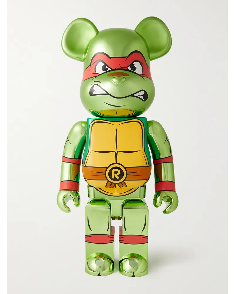 BE@RBRICK TMNT Raphael Chrome 1000% Dekofigur aus bedrucktem PVC Grau