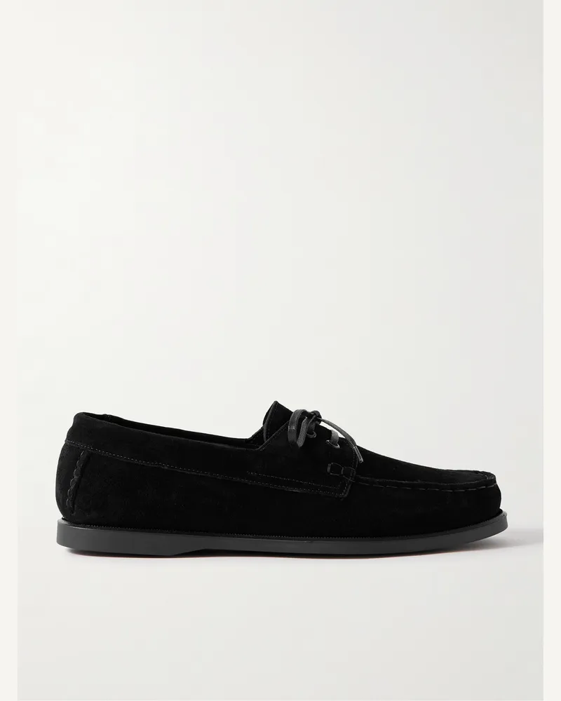 SAMAN AMEL City Moc Bootsschuhe aus Veloursleder Schwarz