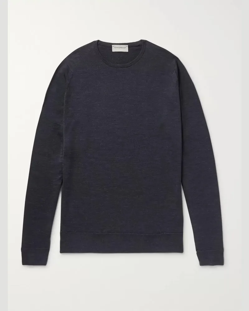 John Smedley Lundy Merino Wool Sweater Gray