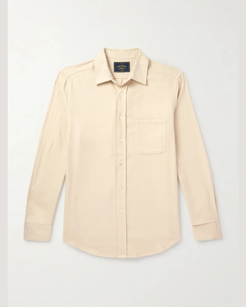 Portuguese Flannel Teca Hemd aus Baumwolle Neutral
