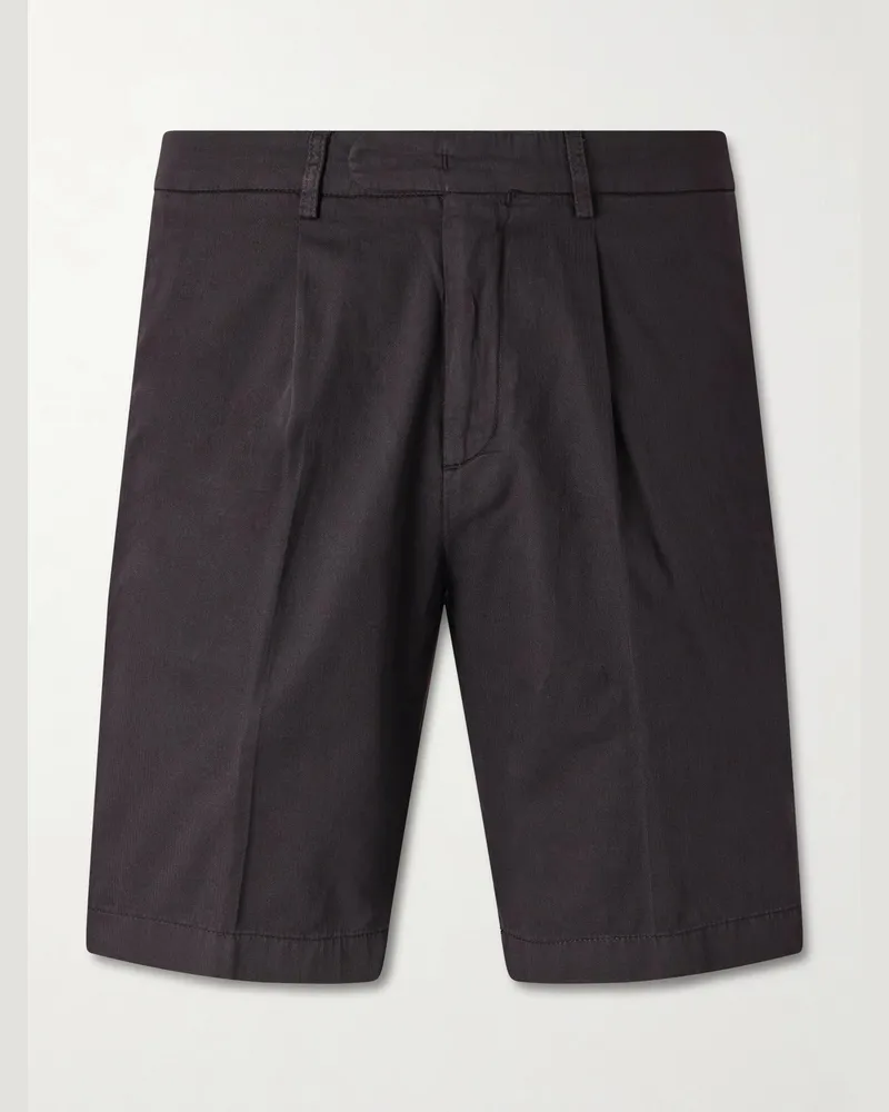 Boglioli Gerade geschnittene Shorts aus einer Baumwollmischung Braun