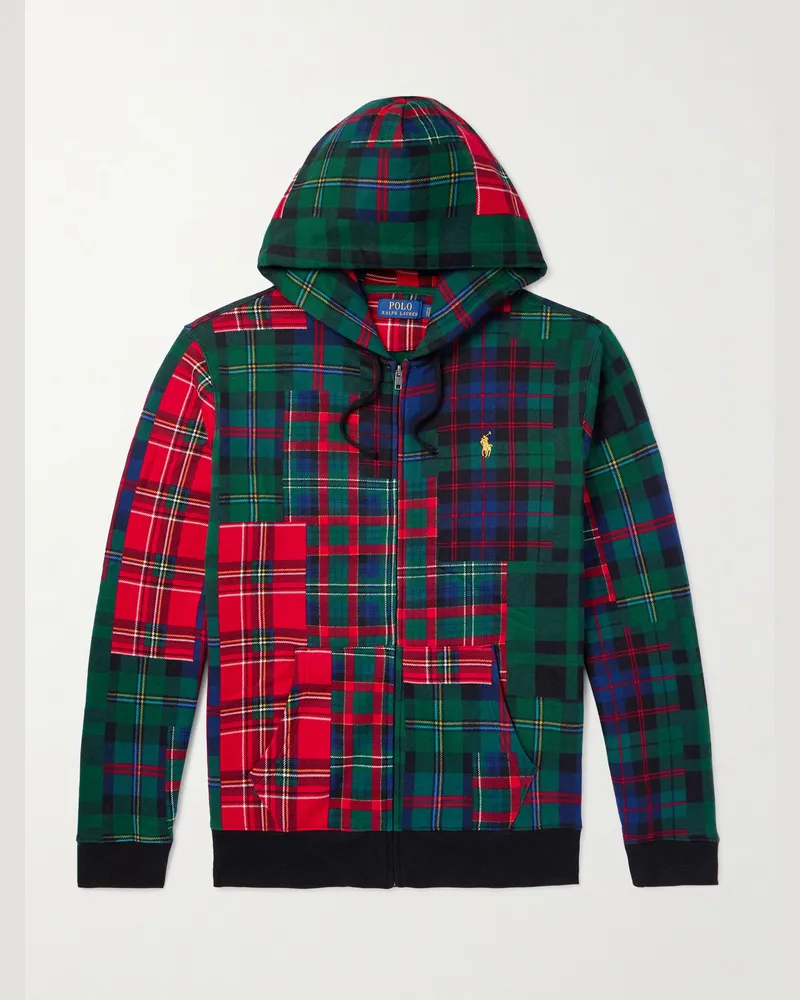 Ralph Lauren Kapuzenjacke aus einer Baumwollmischung mit Karomuster und Reißverschluss Grün