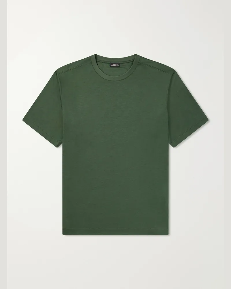 Ermenegildo Zegna Cotton-Jersey T-Shirt Green