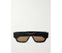CD Diamond S5I Sonnenbrille mit D-Rahmen aus Azetat in Schildpattoptik mit silberfarbenen Details