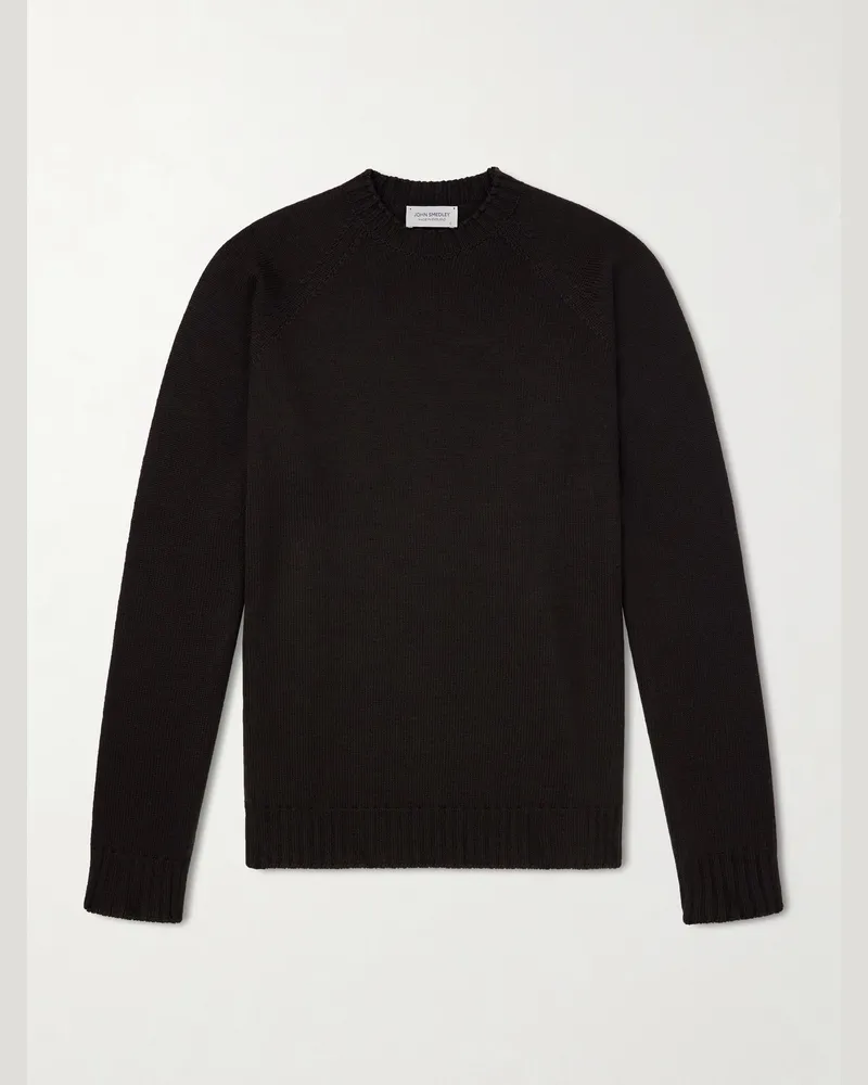 John Smedley Denver Extrafine Merino Wool Sweater Brown