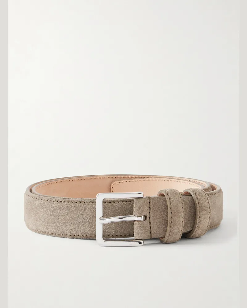 MR P. 3cm Suede Belt Gray