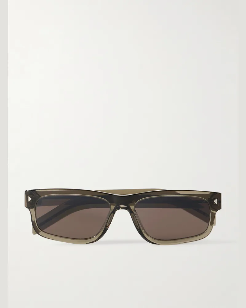 Prada Sonnenbrille mit eckigem Rahmen aus Azetat Braun