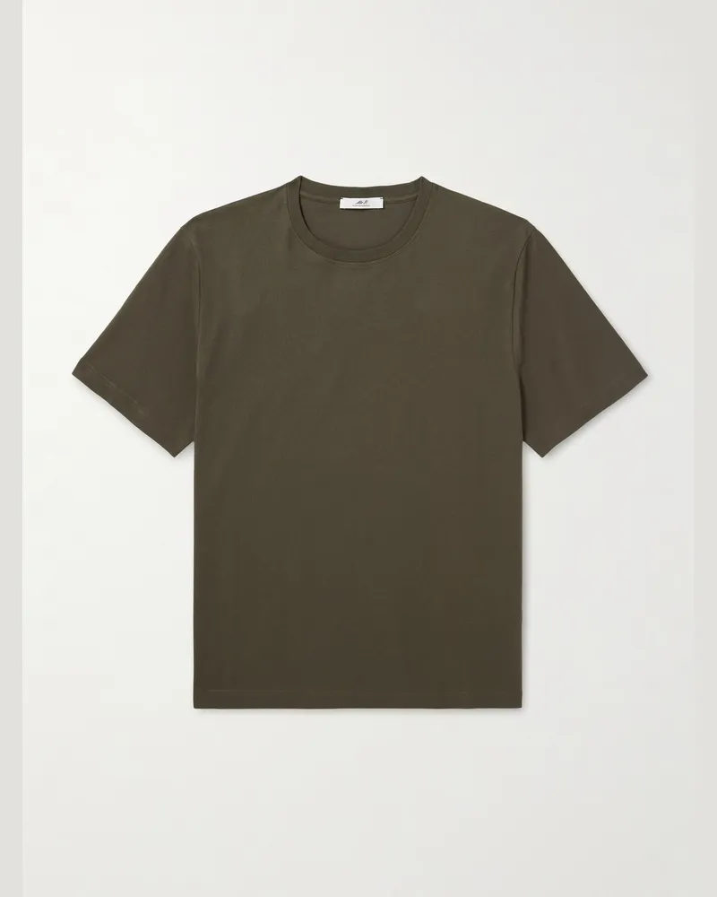 MR P. Relaxed-Fit Organic and Recycled Cotton-Jersey T-Shirt Green