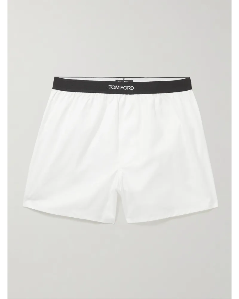 Tom Ford Boxershorts aus Baumwolle Weiß