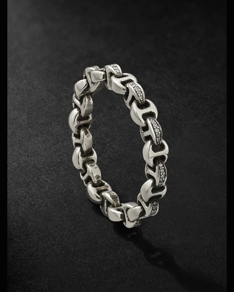 HOORSENBUHS Strut Sterling Silver Diamond Ring Silver