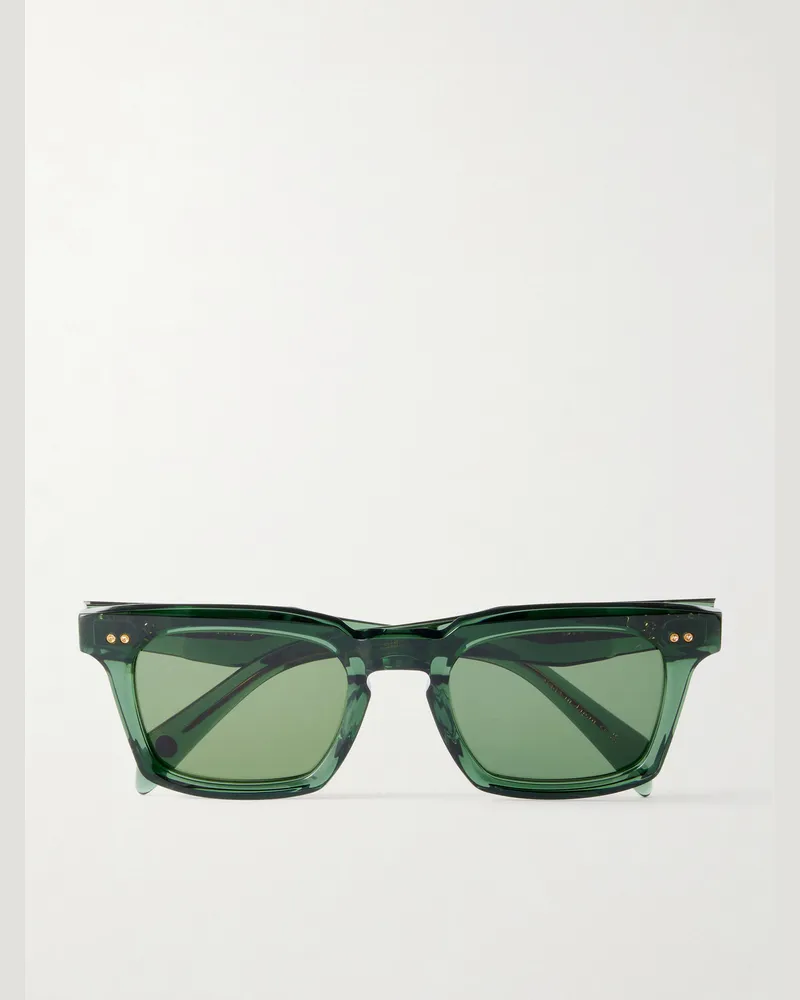 DITA Monolix Square-Frame Acetate Sunglasses Green