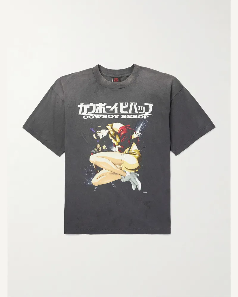 SAINT MXXXXXX Cowboy Bebop T-Shirt aus Baumwoll-Jersey mit Print Schwarz