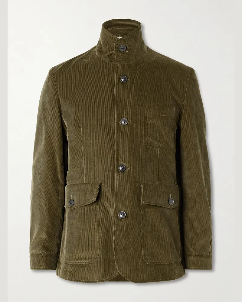 PURDEY Petersham Cotton-Corduroy Jacket Green