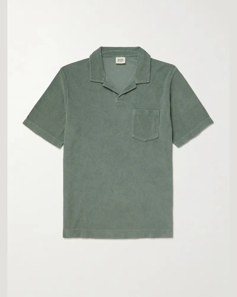Hartford Cotton-Terry Polo Shirt Green