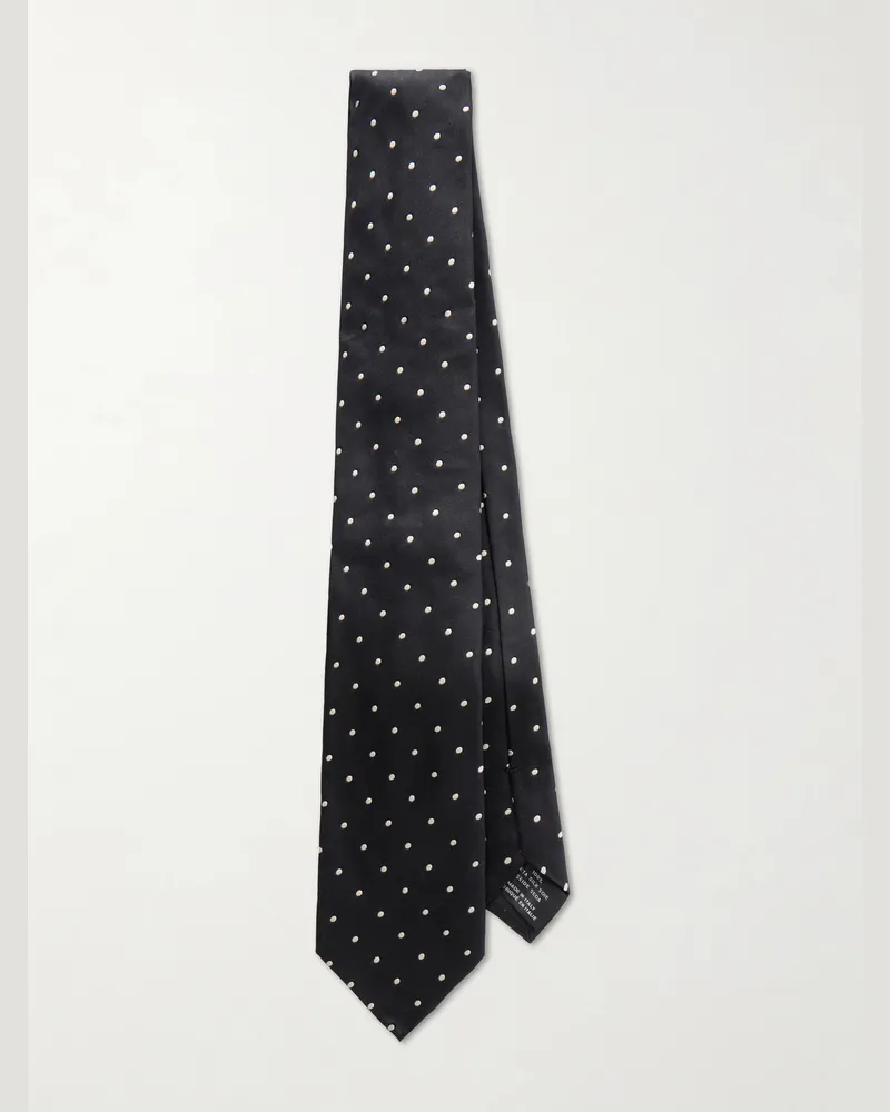 Tom Ford 8cm Polka Dot Silk Tie Black