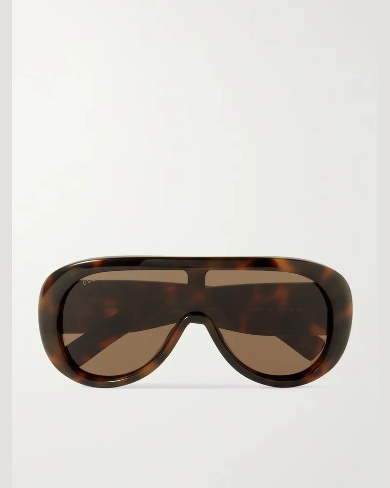 Gucci Aviator-Style Tortoiseshell Acetate Sunglasses Tortoiseshell