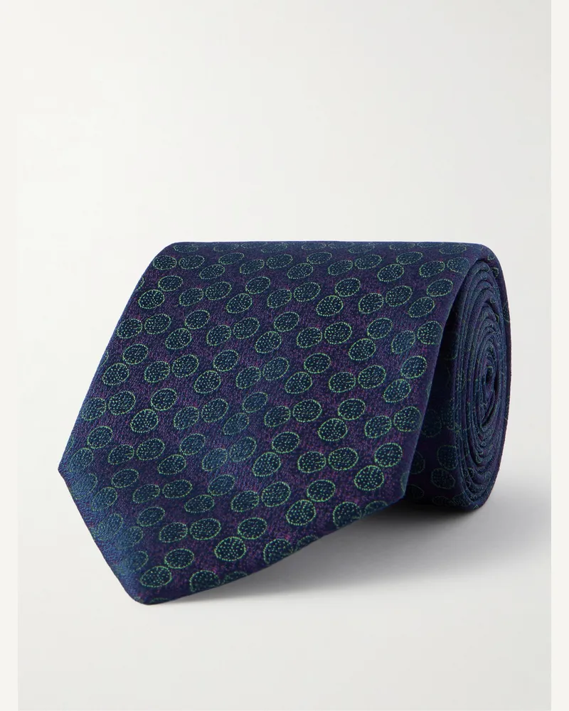 Charvet Krawatte aus Seiden-Jacquard, 8 cm Lila