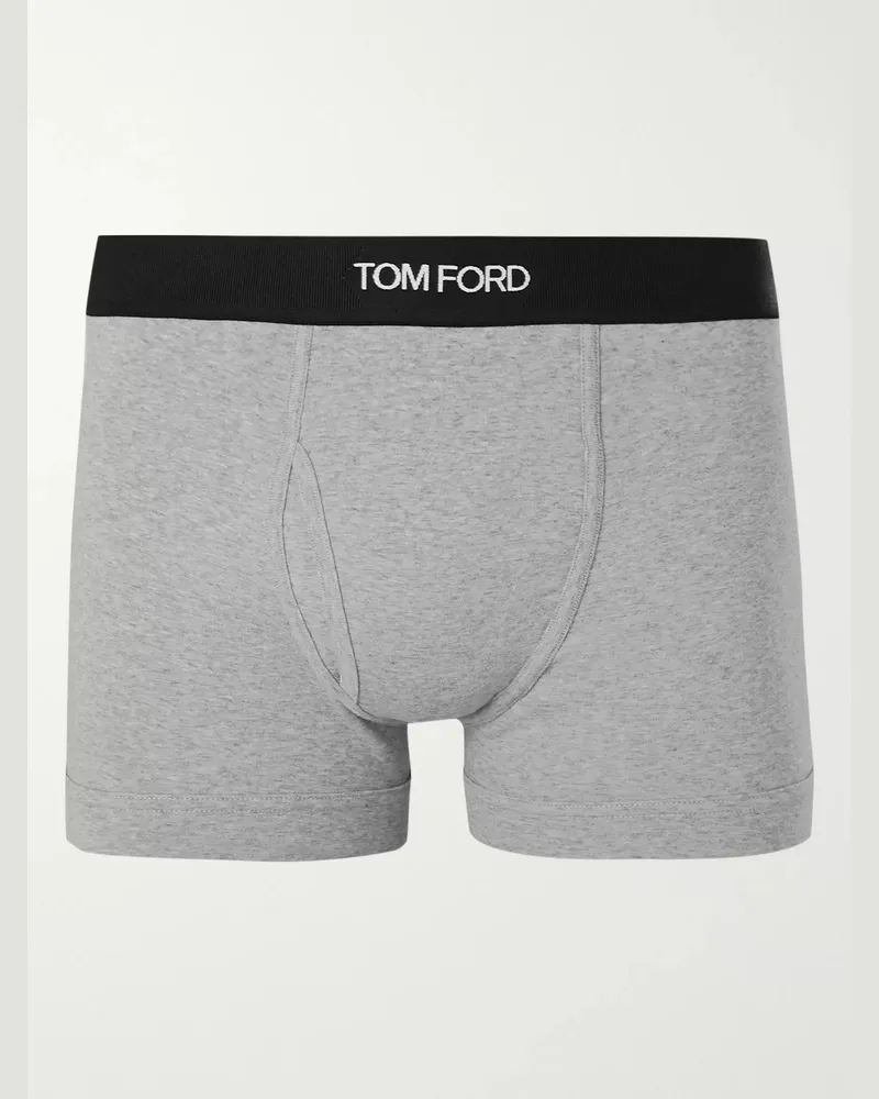 Tom Ford Trunks aus Stretch-Baumwolle Grau