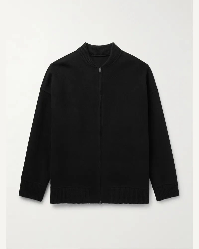 The Row Daxton Bomberjacke aus Kaschmirfilz Schwarz