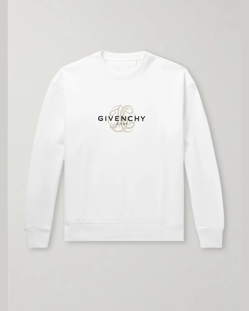 Givenchy Sweatshirt aus Baumwoll-Jersey mit Logoprint Neutral