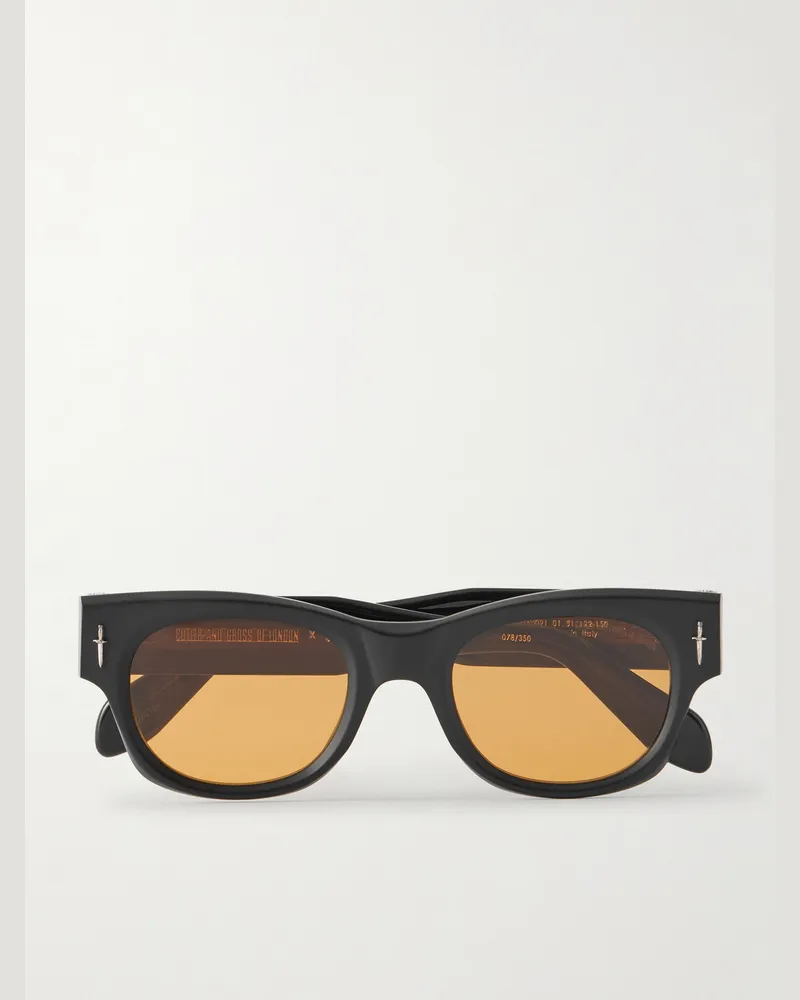 Cutler and Gross The Great Frog Halen Sonnenbrille mit rechteckigem Rahmen aus Azetat Schwarz