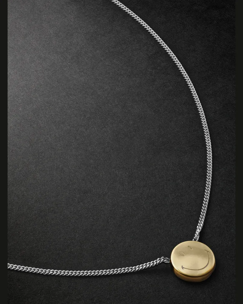 EÉRA Smile Gold and Silver Pendant Necklace Silver