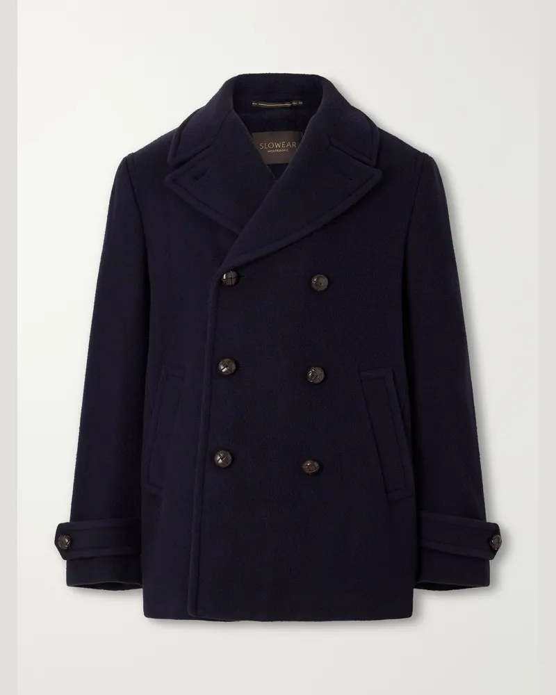 Slowear Montedoro Wool-Blend Coat Blue