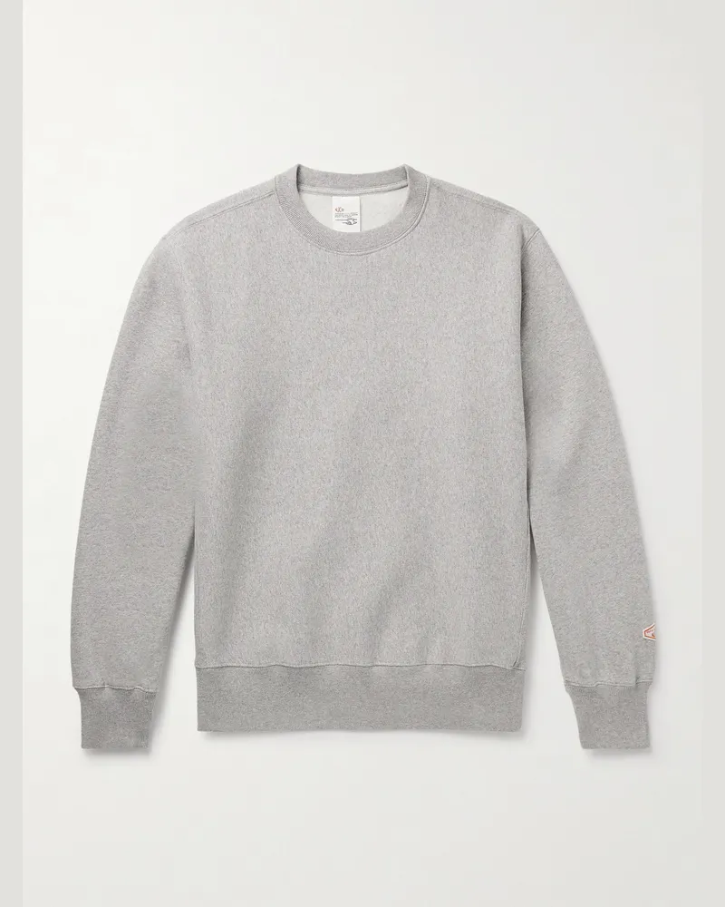 Nudie Jeans Hasse Sweatshirt aus Jersey aus einer Baumwollmischung mit Logoapplikation Grau