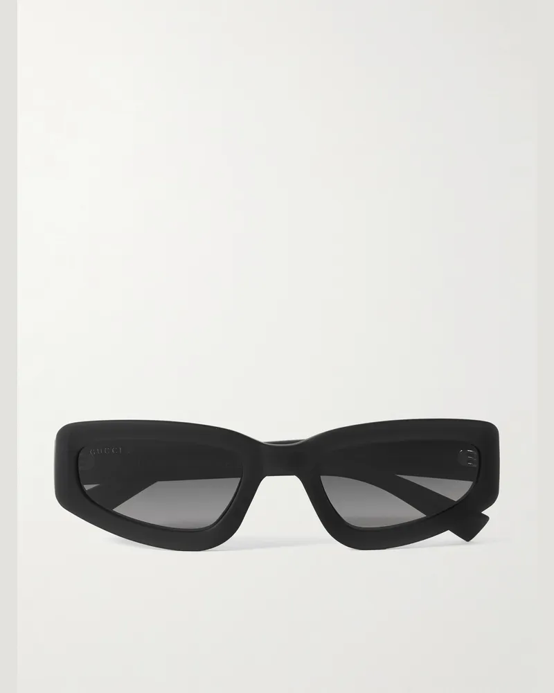Gucci Sonnenbrille mit Cat-Eye-Rahmen aus Azetat Schwarz