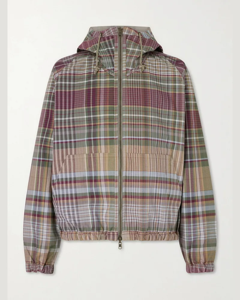 Aimé Leon Dore Reversible Checked Shell Windbreaker Jacket Brown