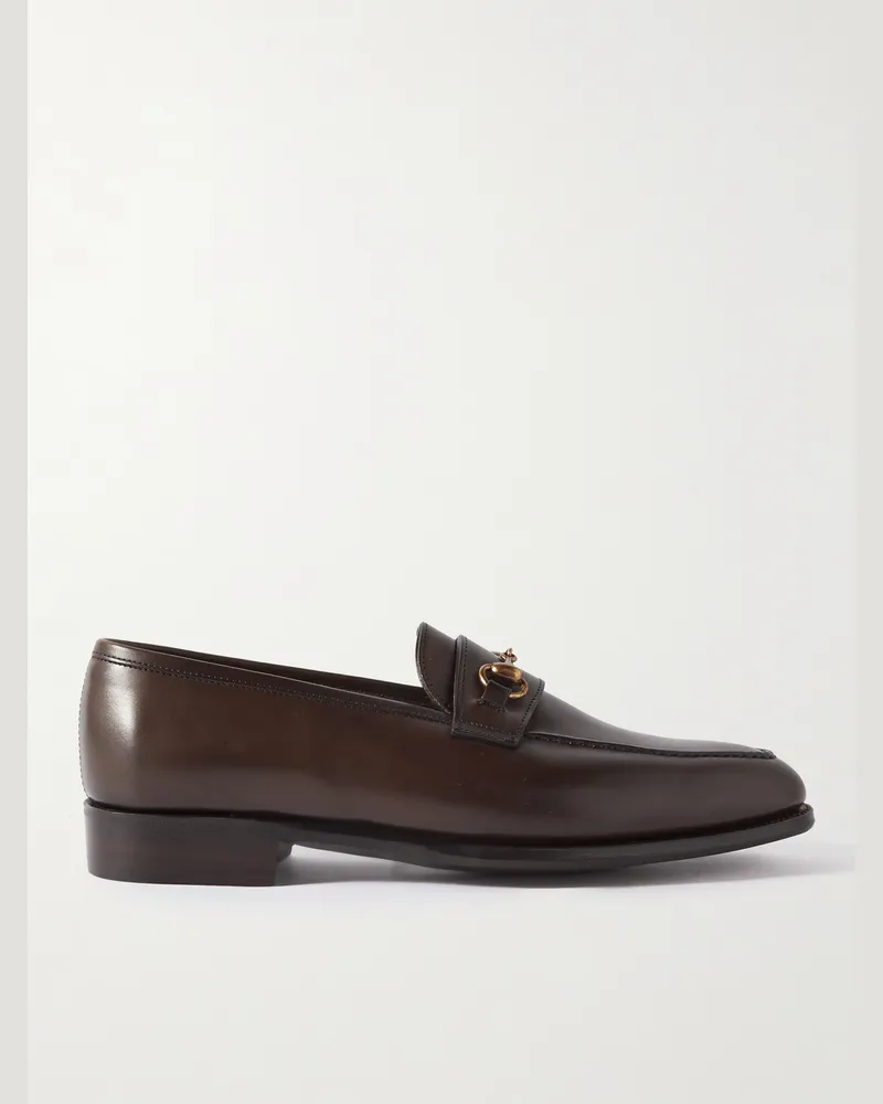George Cleverley Loafers aus Leder mit „Horsebit“-Detail Braun