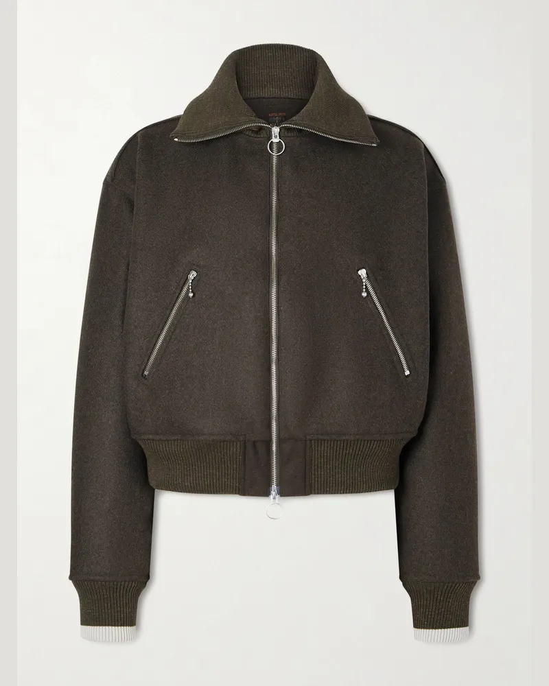 KAPITAL Blouson aus Wollflanell Grün