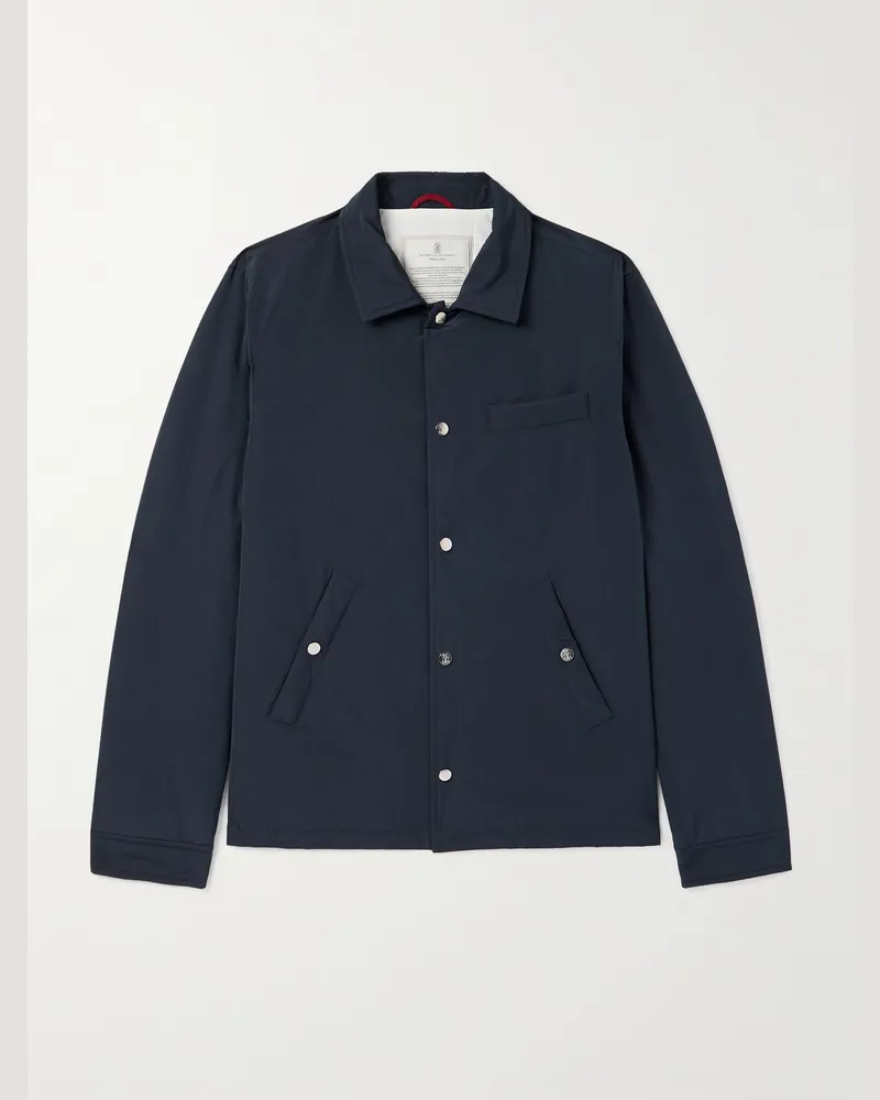 Brunello Cucinelli Jacke aus wattiertem Shell Blau