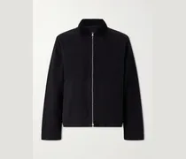 Corduroy-Trimmed Organic Cotton Coach Jacket