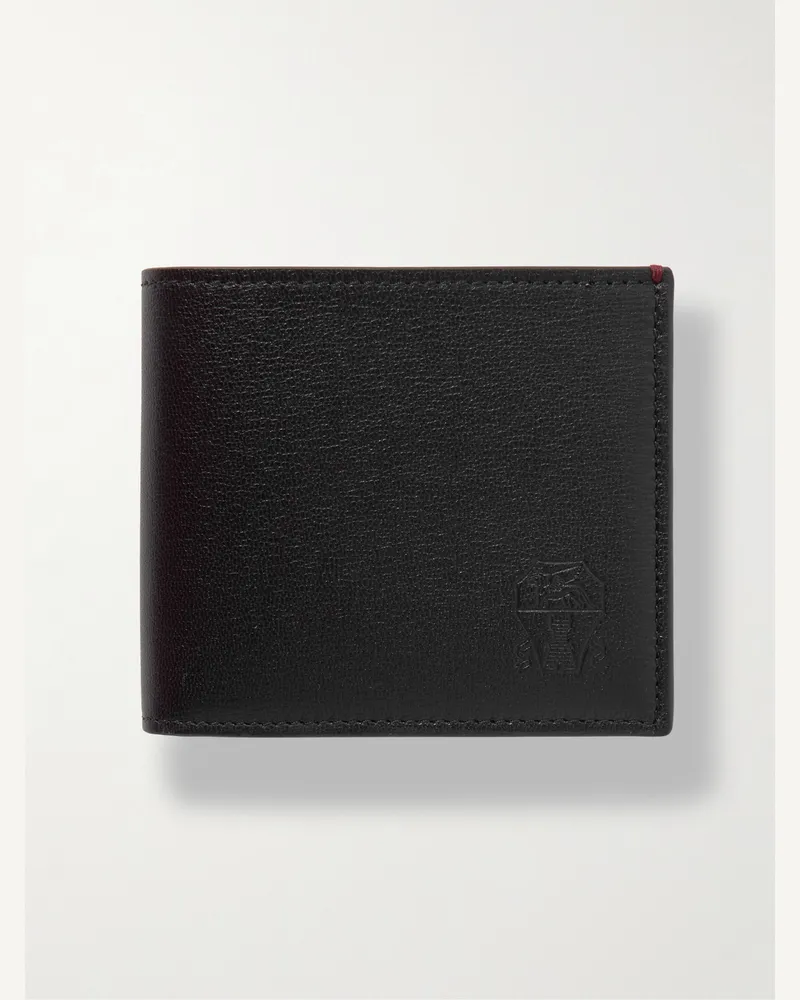 Brunello Cucinelli Portemonnaie aus Leder Schwarz