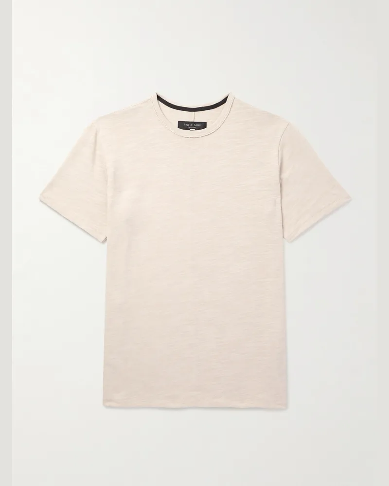 Rag & Bone Flame T-Shirt aus Baumwoll-Jersey Neutral