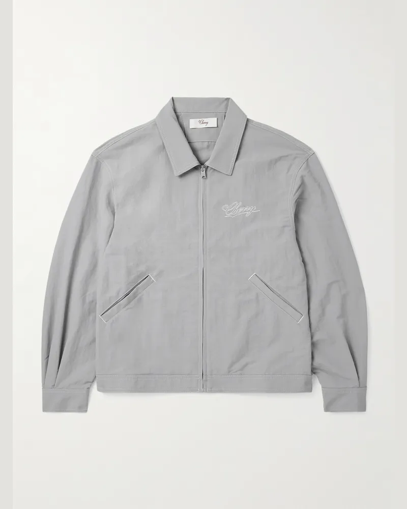 Cherry Los Angeles Jacke aus Shell mit Logostickerei Grau