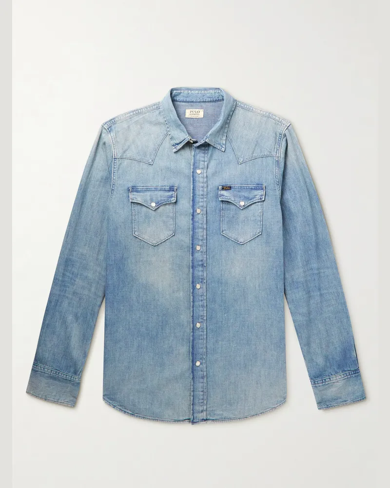 Ralph Lauren Denim Western Shirt Blau