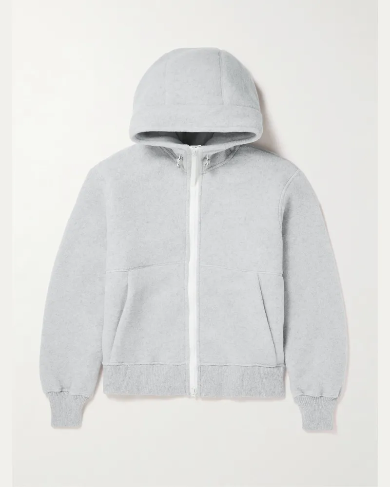 Canada Goose Chilliwack Recycled Wool-Blend Fleece Zip-Up Hoodie Gray