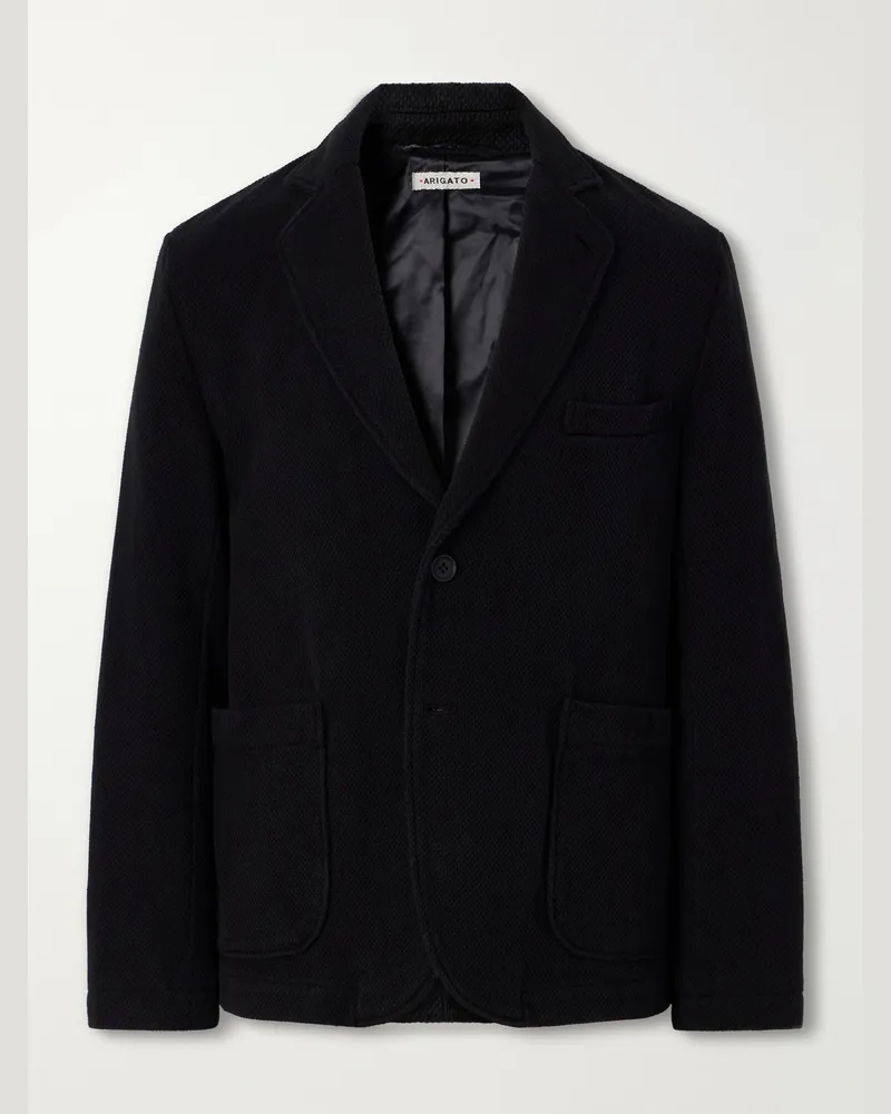 Blue Blue Japan Cotton-Sashiko Suit Jacket Black