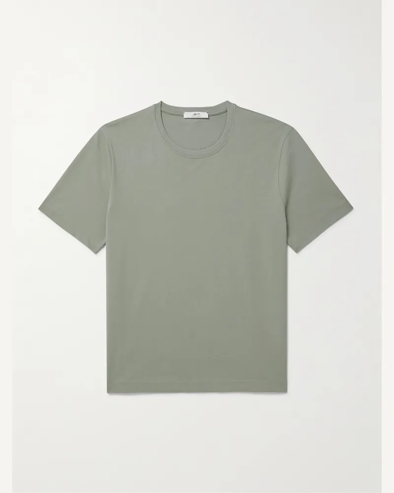 MR P. Leicht lockeres T-Shirt aus Jersey aus Biobaumwolle und recycelter Baumwolle Grün