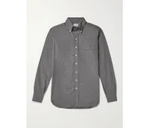 Drake‘s Hemd aus Baumwollflanell mit Button-Down-Kragen