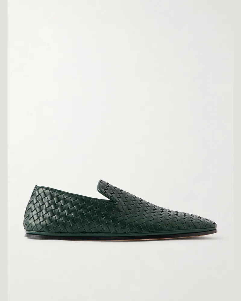 Bottega Veneta Loafers aus Intrecciato-Leder Grün