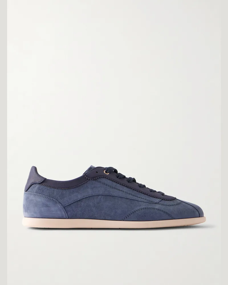Brunello Cucinelli Sneakers aus Leder Blau